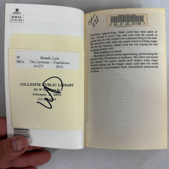 Lyle Brandt Trackdown The Lawman Paperback Adventure Fiction Berkley Good - Picture 3 of 4